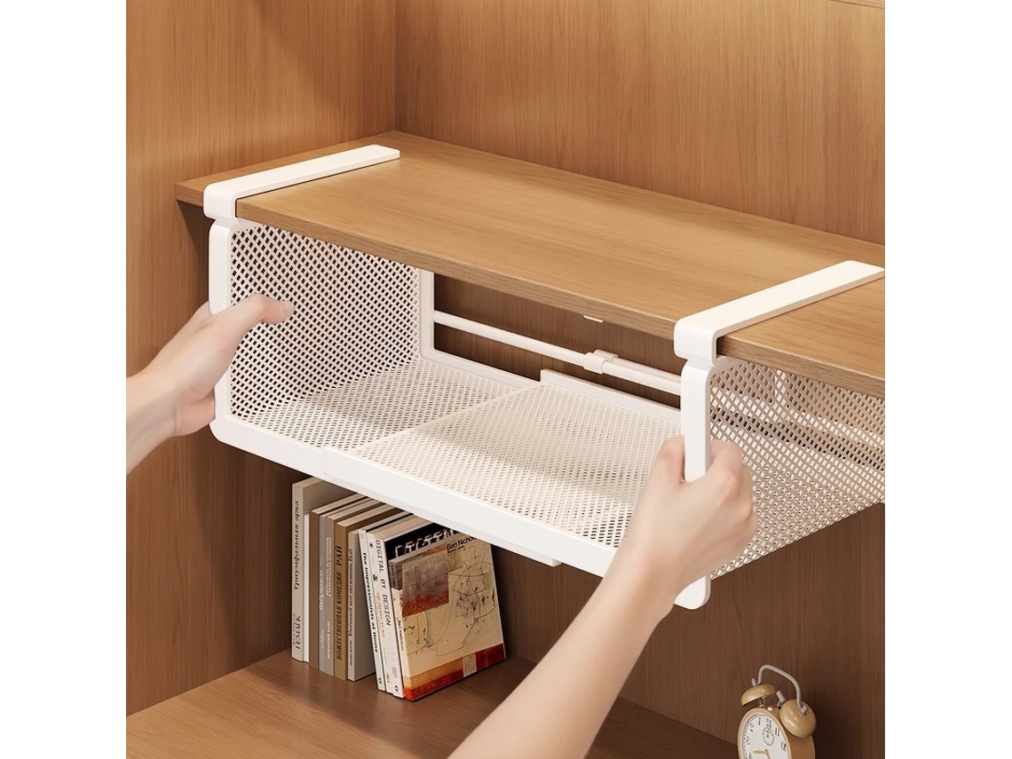 Prateleira Extensível Para Armazenamento Sob Armário, Cesto De Armazenamento Para Debaixo Do Armário, Ideal Para Despensa.