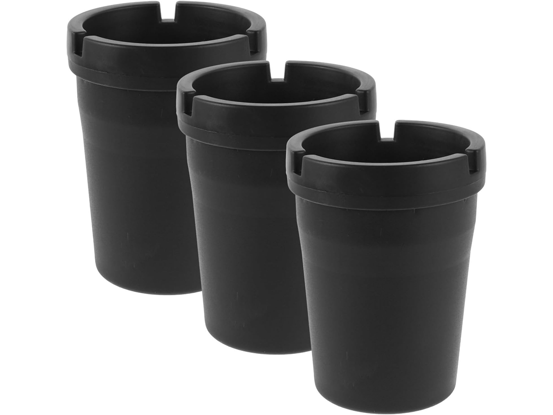 Conjunto de 3 correias plásticas para carrinho de compras, com design compacto e prático.