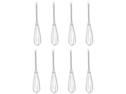 Batedor De Ovos Com Mola, 8 Peças, 25 Cm