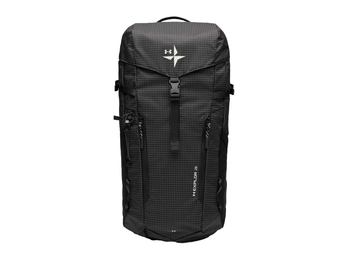 Mochila De Caminhada Under Armour Explor Grid, Tamanho G-gg, Preta/branca, Para Transporte E Organização Prática Dos Artigos Indicados