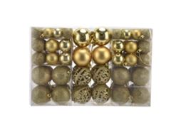 Laxiscreed - Bolas De Natal Douradas, Resistentes E Penduráveis Para Decoração Natalícia Elegante