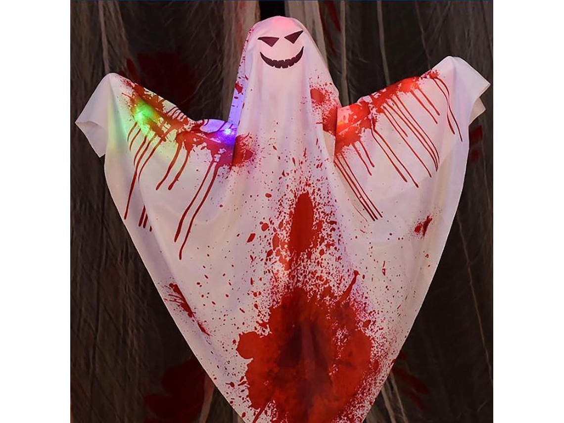 Decoración De Halloween Horror Fantasma Colgante Con Sangre Y Luz Resplandeciente B