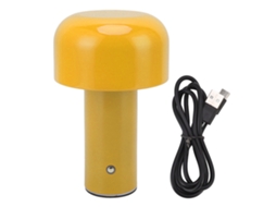 Lâmpada de Mesa Cogumelo Led com 3 Temperaturas de Cor, Controle Táctil e Carregamento Usb Dourado