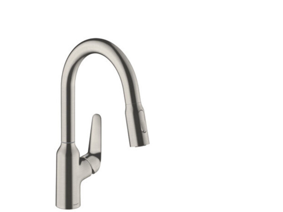 HANSGROHE Focus M42 Misturadora Monocomando de Cozinha 180 Spray Extraível 2 Jactos Cor: Acabamento em Aço Inoxidável