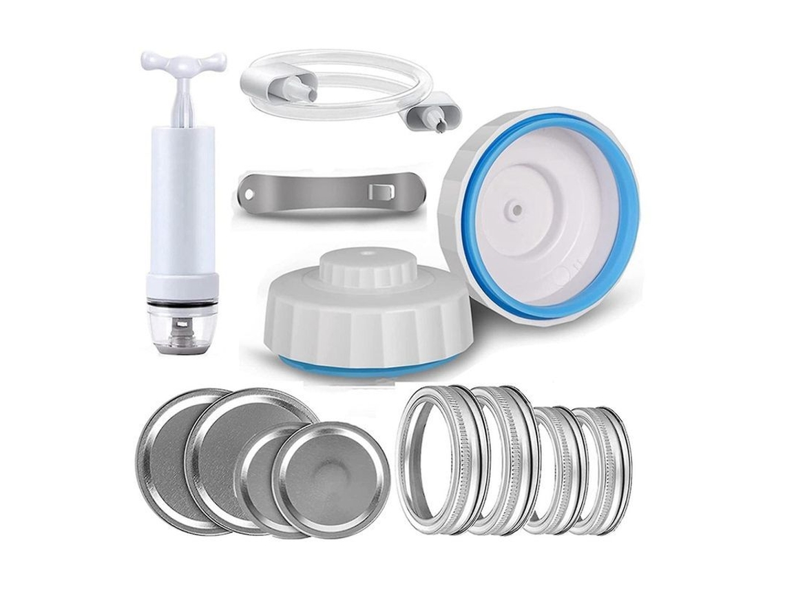 Kit de selagem a vácuo para frascos com bomba manual Marca