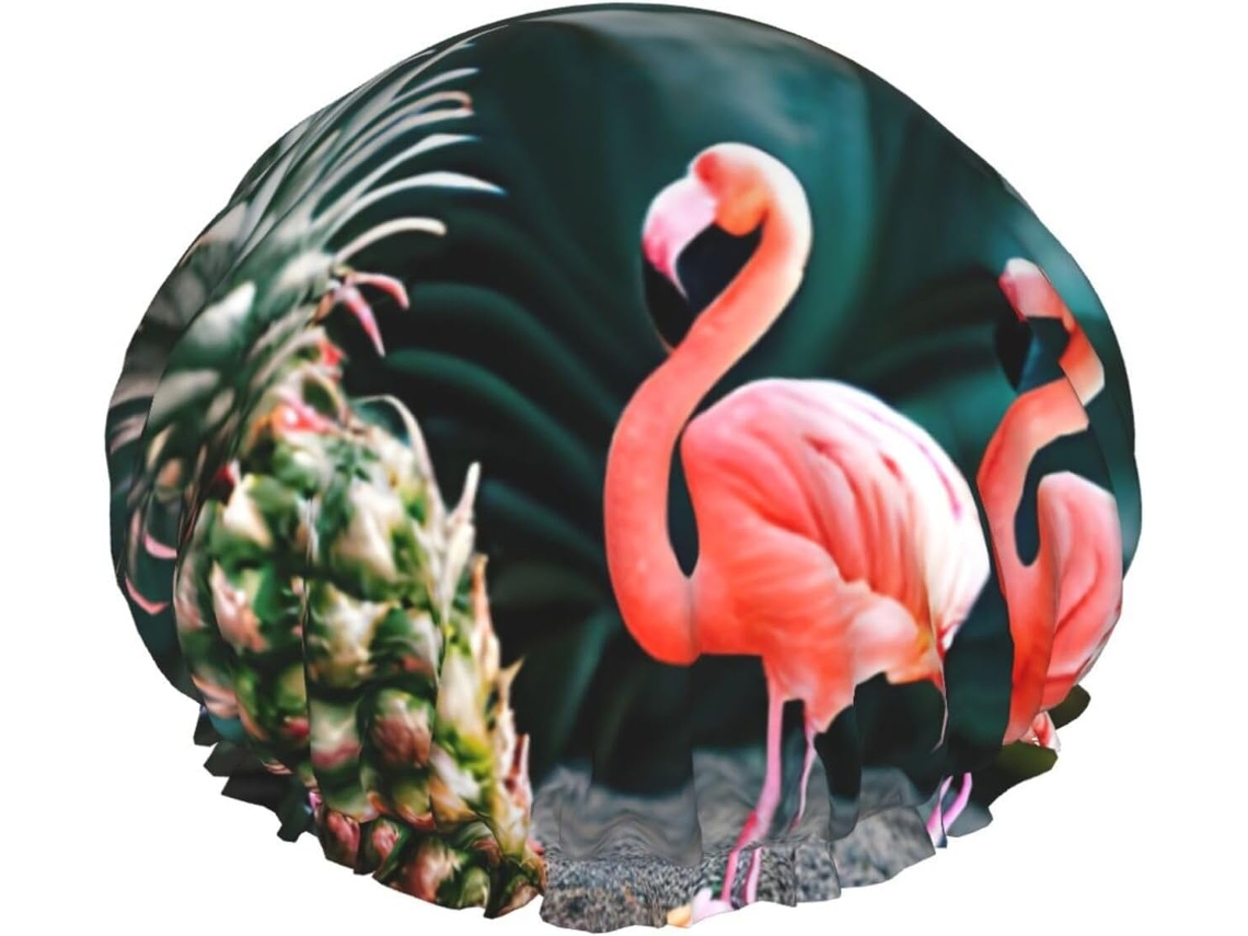 Touca De Banho Grande Para Homens E Mulheres Dupla Camada Estampa Abacaxi Flamingo Essencial O Chuveiro Viagens
