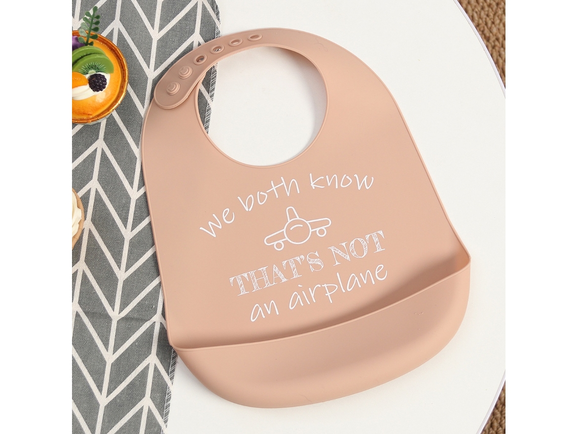 Babete Para Bebé, Macia, Absorvente E Fácil De Limpar, Em Silicone, Ajustável, Modelo D Elysve