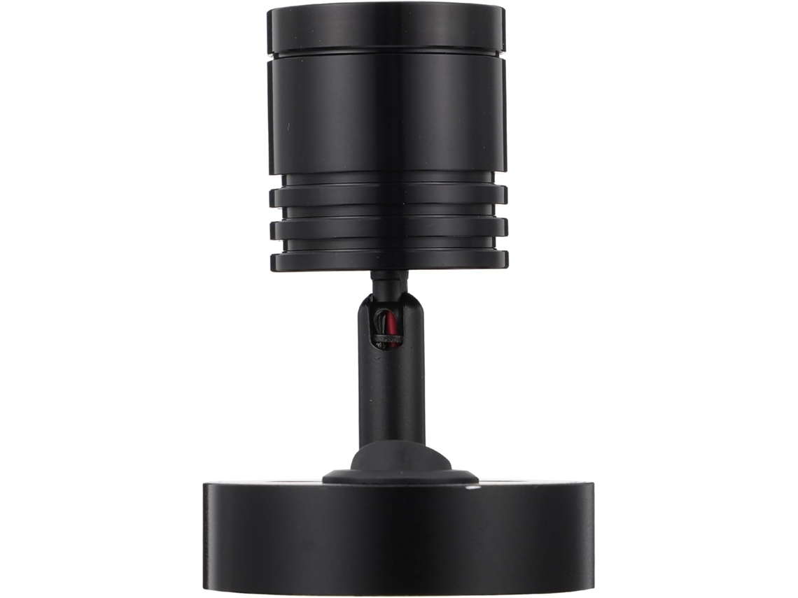 Luminária De Leitura Led De 3w Para Autocaravanas E Barcos, Giratória Para Montagem Na Parede, Em Alumínio Preto.