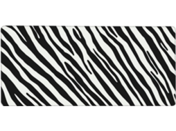 Mousepad para Computador de Grande Formato com Estampa Zebra Natural, Base Borracha Antiderrapante, 40 X 90 Cm