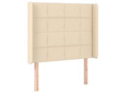 Cabeceira com tecido Abas Creme MAISON EXCLUSIVE (103x16x118 cm)