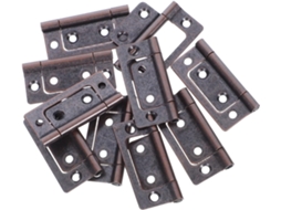 Conjunto De 10 Dobradiças Planas Reforçadas Para Portas Cozinha,