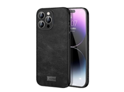 Lurelia Capa Iphone 14 Pro Couro Tpu Antichoque Preto