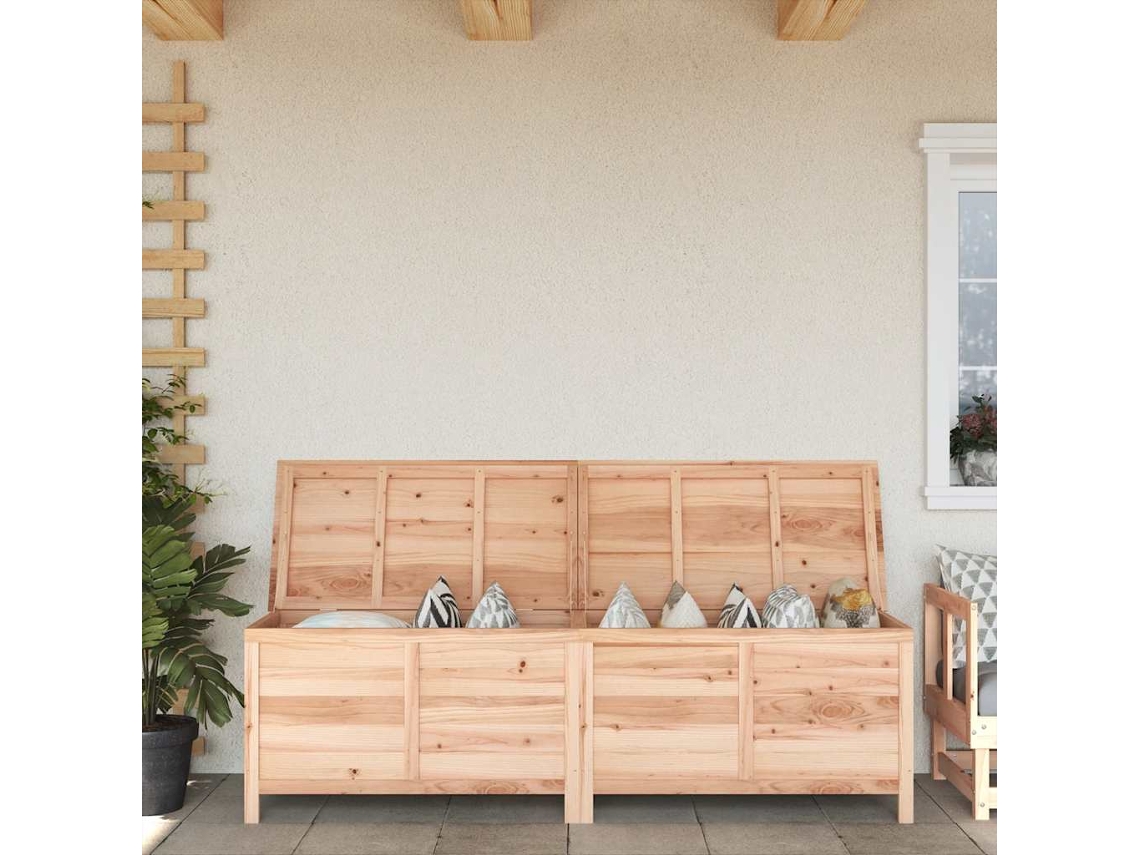 Vidaxl Caixa De Arrumação Para Jardim 198,5x50x56,5 Cm Abeto Maciço