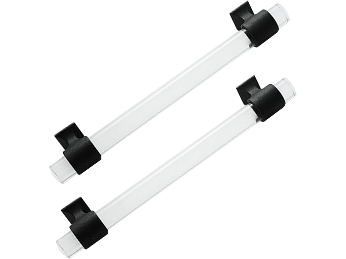 Puxador Para Armário De Cozinha, 2 Peças, Base Preta Fosca Transparente, Puxador Para Guarda Roupa, Puxador De Acrílico