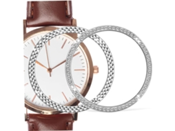 Conjunto De 2 Anéis Clássicos De Metal Com Strass, Acessório Feminino Compatível Com Relógios. Gokoco