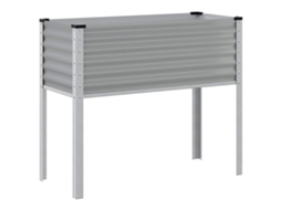 Garden Planter, Garden Planters Vidaxl Cinzeto Aço (100 X 45 X 90 Cm)
