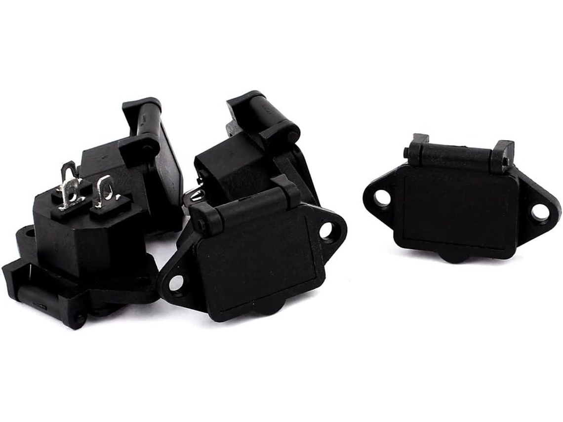 Conjunto de 5 Adaptadores de Tomada Macho Iec320 C14 Ac 250v 10a com Tampa de Mola. CHABERLU