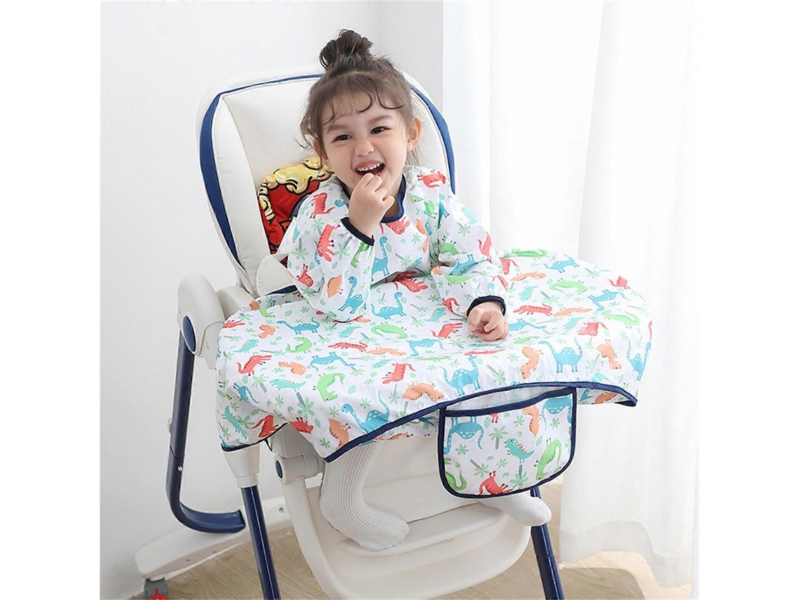 Babador De Manga Comprida Para Bebê, Babador Para Cadeira De Jantar Infantil, Babador Para Alimentação Independente Para Bebês De 6 A 36 Meses, P