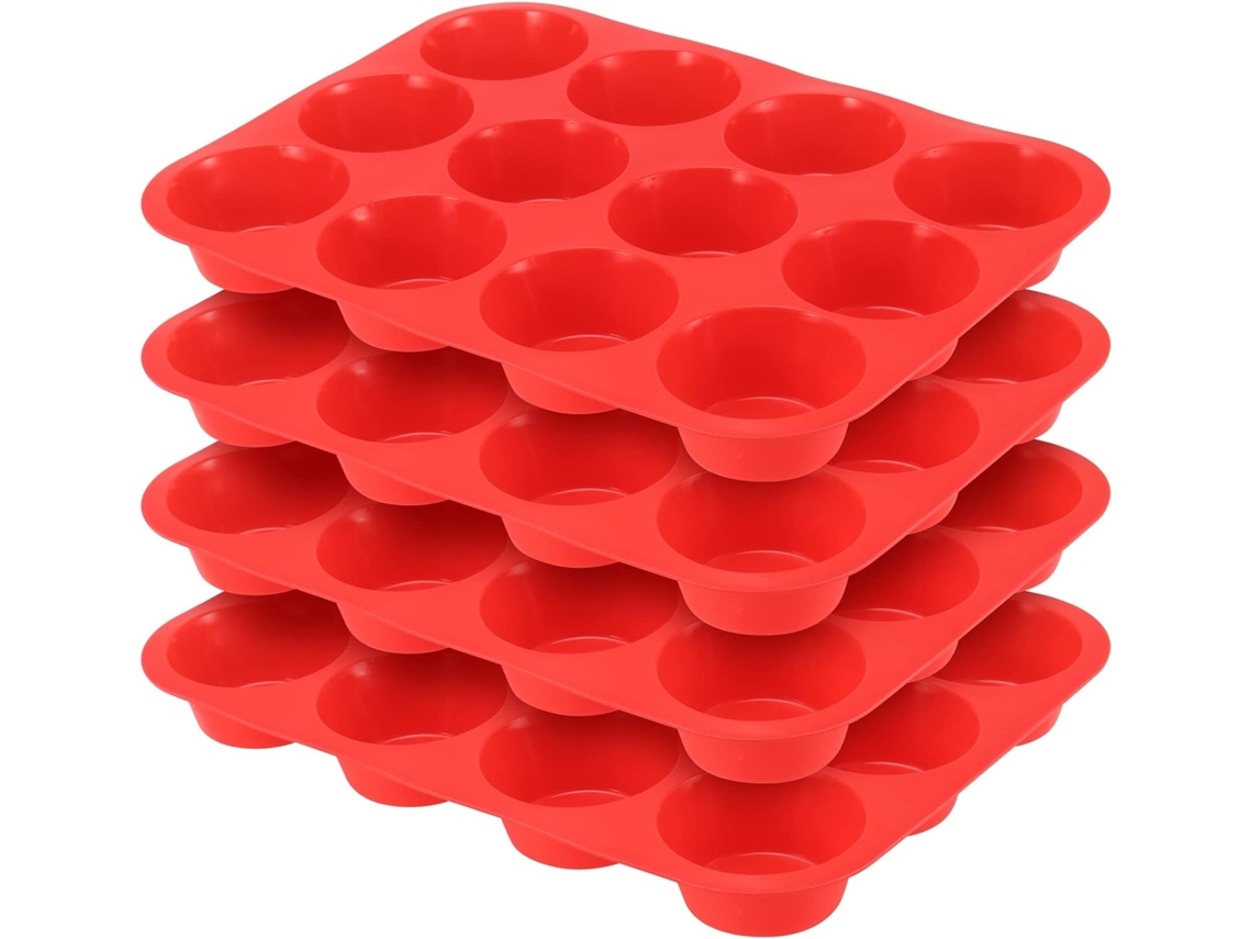 Formas Para Muffins E Cupcakes, Conjunto De 4 Unidades, Em Silicone