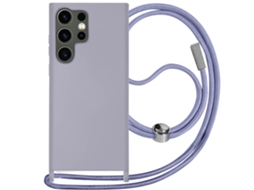 Capa Com Cordão Para Samsung Galaxy S23 Ultra Ushion Acrílico Rígida Roxo