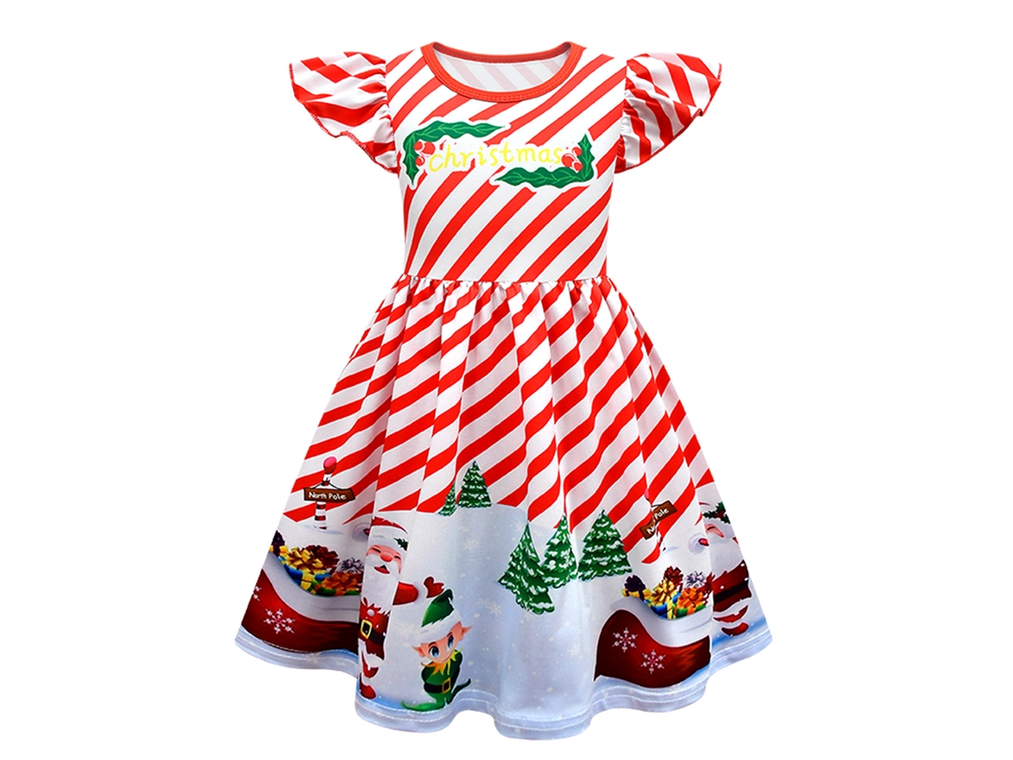 Trajes de Natal Cosplay Vestido Infantil 140