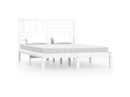 Bed Frame, Bed Frames Vidaxl Branco Madeira De Pinho (140 X 200 Cm)