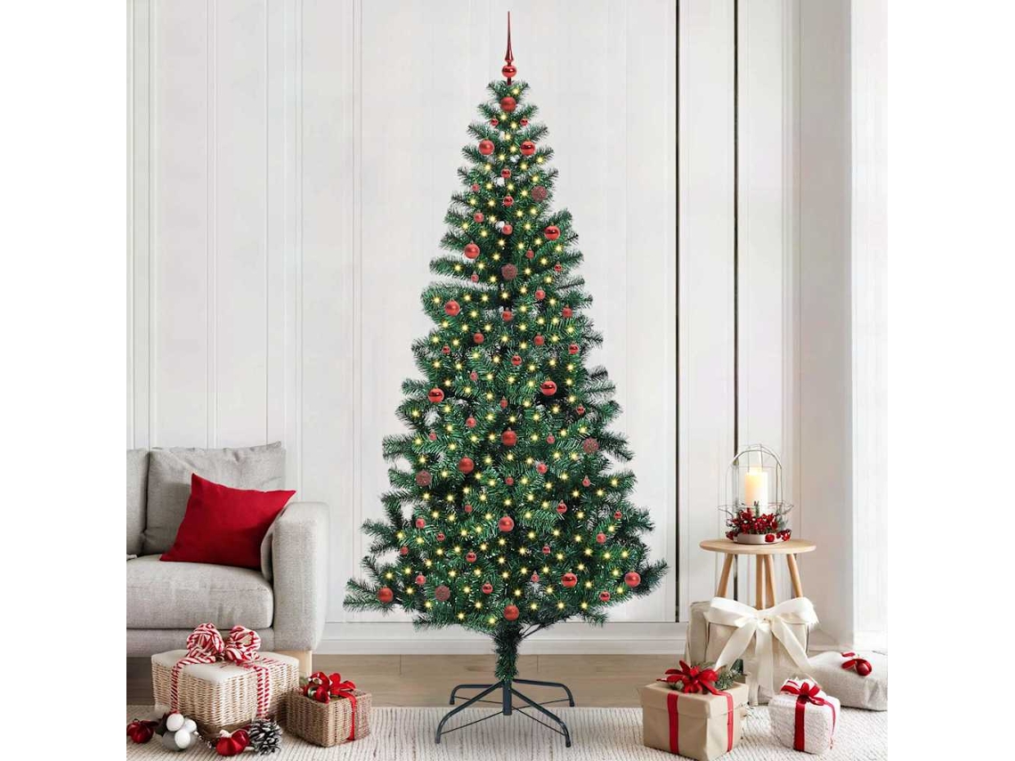 Vidaxl Árvore De Natal Artificial Pré-iluminada Verde 240 Cm
