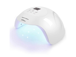 Lâmpada de Unhas Led Uv Secador Profissional X7, Polimento Gel para Gel, 3 Temporiza Dores GOKOCO (branco)