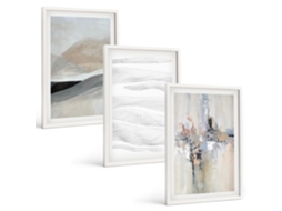 Conjunto De Pinturas Padrões Abstratos, Terra Espelharte (3 Peças 40x60 Cm)