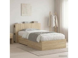 Vidaxl Estrutura de Cama com Armazenamento Carvalho Sonoma 80 X 200 Cm