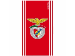 Toalha De Praia Microfibra Licenciada Sport Lisboa E Benfica Vermelha Com Faixas