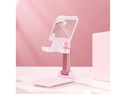 Suporte De Mesa Para Celular Samsung Iphone Huawei Redmi - Rosa