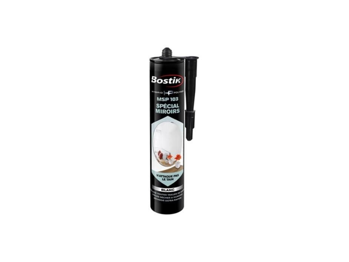 Massa De Colagem De Espelhos Bostik Msp 103 Branca 290 Ml Fixação Rápida