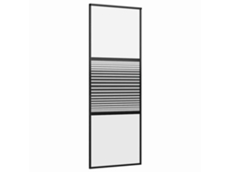 Conjunto 1 Porta De Vidro Vidaxl Preto Alumínio (76 X 2 X 205 Cm)