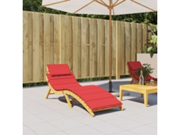 Vidaxl Almofadão P/ Espreguiçadeira 186x58x4 Cm Tecido Oxford Vermelho