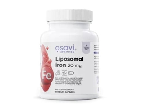Osavi, Ferro Lipossomal 20 Mg 60 Cápsulas Vegan