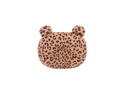 Travesseiro Bebê De Algodão Puro Com Orelhas De Urso, Fofo Redondo Em Forma De Cabeça, Calmante, 25cm De Largura X 18cm De Altura