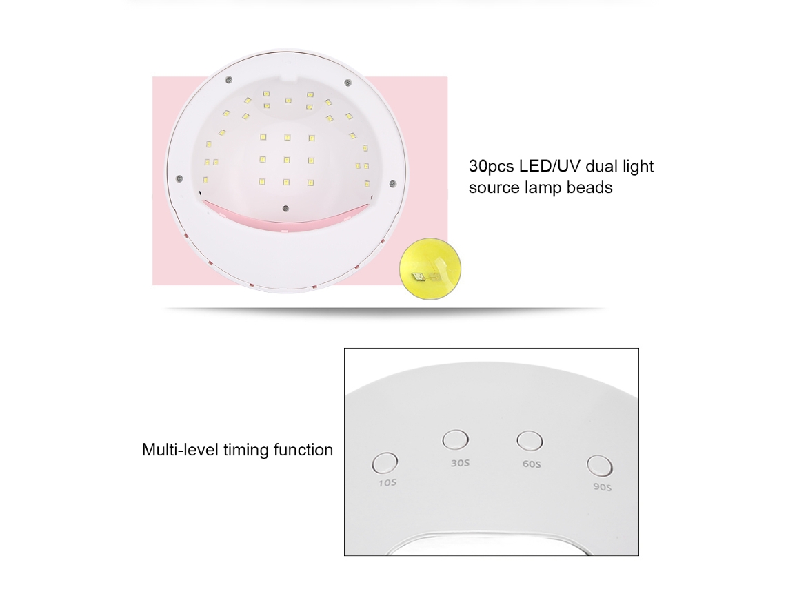 Lâmpada Uv Para Unhas (alta Potência De 72w, Sensor Inteligente) + Eoocoo