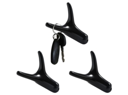 Cabideiro de parede com 3 peças, com ganchos de metal, resistente à água e à ferrugem, para banheiro, closet e corredor.