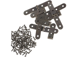 Dobradiças Metálicas Pequenas Lurrose, 10 Peças, Para Caixa De Madeira, Dobradiças De Ferro Com Aba E Parafusos Para