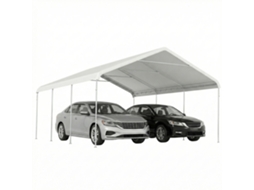 Barraca Garagem 5x6m com Estrutura Aço Galvanizado, Anti uv Impermeável, Creme