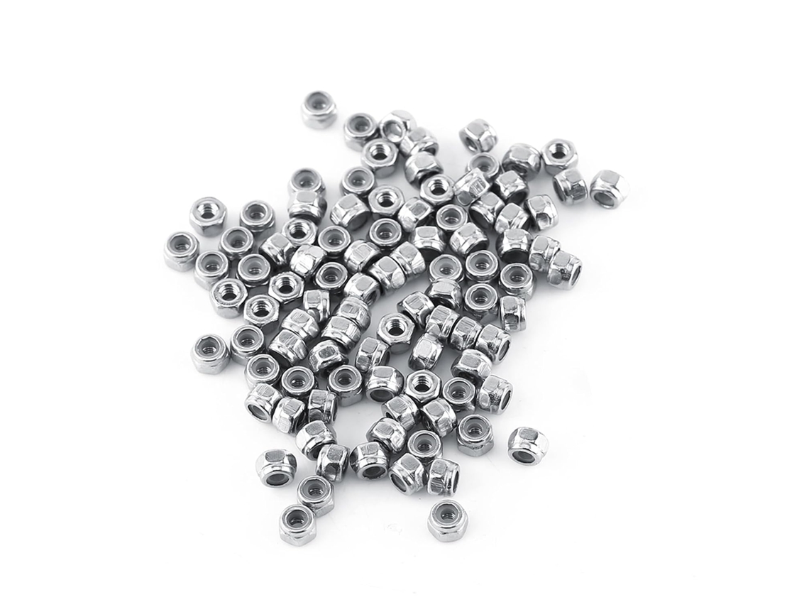Porcas Sextavadas M2 M 12em Aço Inoxidável Ss304 Com Inserto De Nylon 100 Peças Pacote
