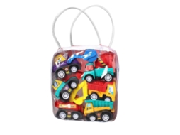 Kit De 6 Carros De Brinquedo Com Retorno Enamorado Anti-choque Para Crianças Pequenos Caminhões De Loja