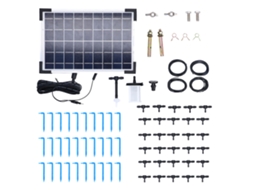 Sistema de irrigação automática alimentado por energia solar (com 10 modos de temporizador e irrigação por gotejamento de alta eficiência)