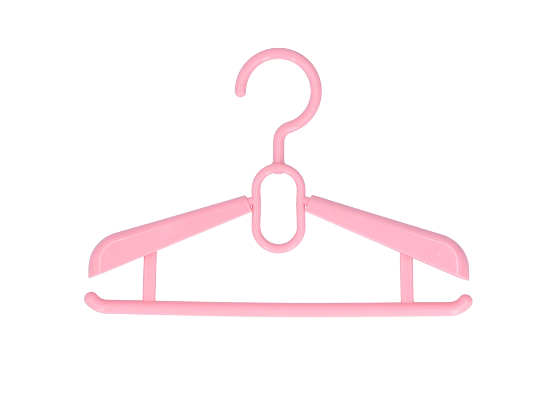 6pcs Cabideiro de Roupa Retrátil Pp para Secar Roupa Balcão Camiseta Calça Vestido Rosa