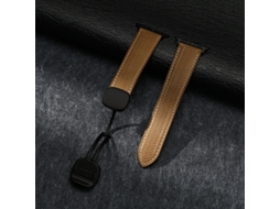 Pulseira De Couro Genuíno 18mm Com Fecho Magnético, Compatível Com Apple Watch S11 Huawei Gt6 Xiaomi S4, Pulseira Cáqui