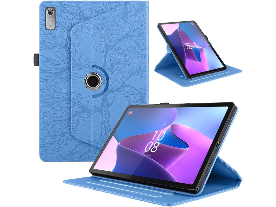 Lurelia Capa Protetora Para Lenovo Tab P12 12,7 Polegadas 2023, Rotação 360º, Azul