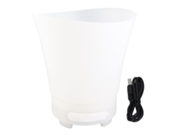 Mali balde de Gelo com Led Colorido e Alto falante Bluetooth 5l Leve Plegável para Festas e Bares
