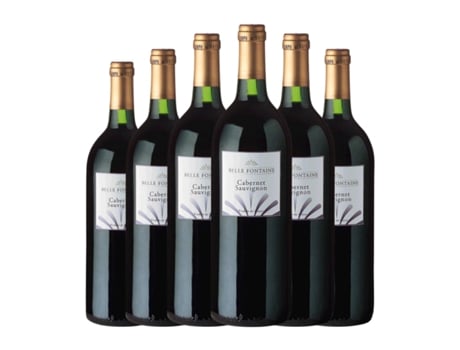 Vinho BELLE FONTAINE Cabernet Sauvignon Vin de Pays d'Oc (1 L - 6 Unidades)