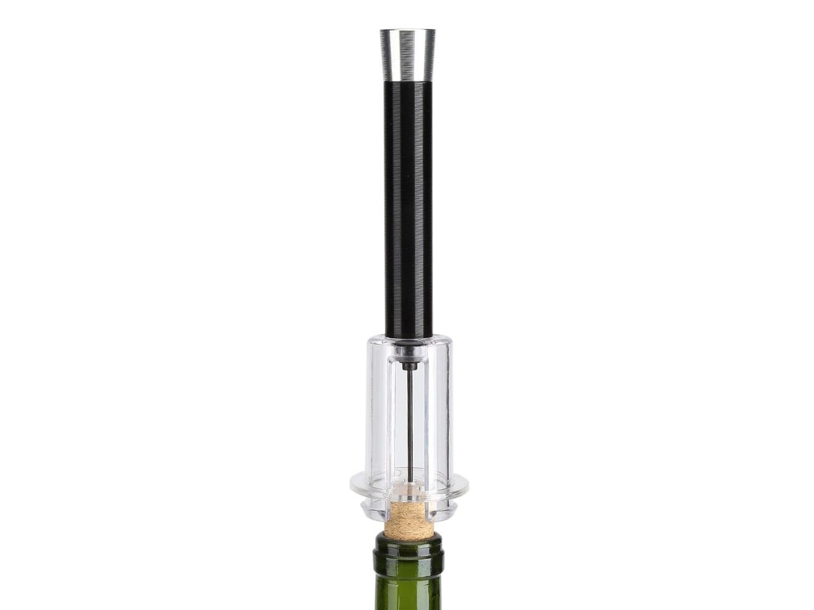 Abridor de Garrafas de Vinho Tinto com Bomba AR, Removedor de Rolo, Removedor de Rolo, Fácil de Usar, Simples, Rápido e Eficaz (preto)-aquaforge